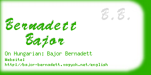 bernadett bajor business card